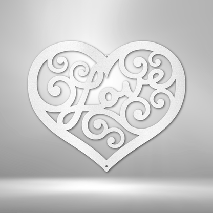 Love Swirl - Steel Sign